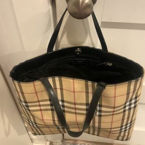 Burberry coated canvas tote Authentic
